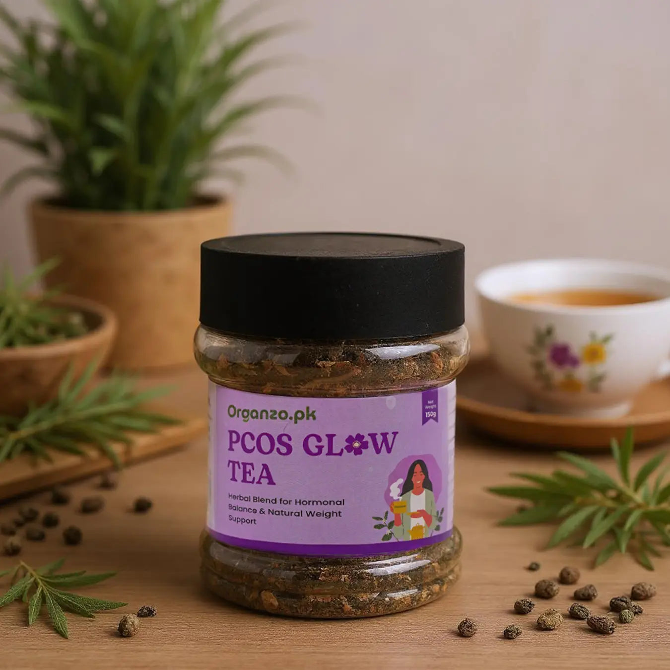Organic PCOS Glow Tea pouch – Natural remedy for PCOS symptoms and acne
